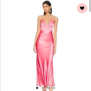 Capri Diamonte Slip Dress in Melon Bardot